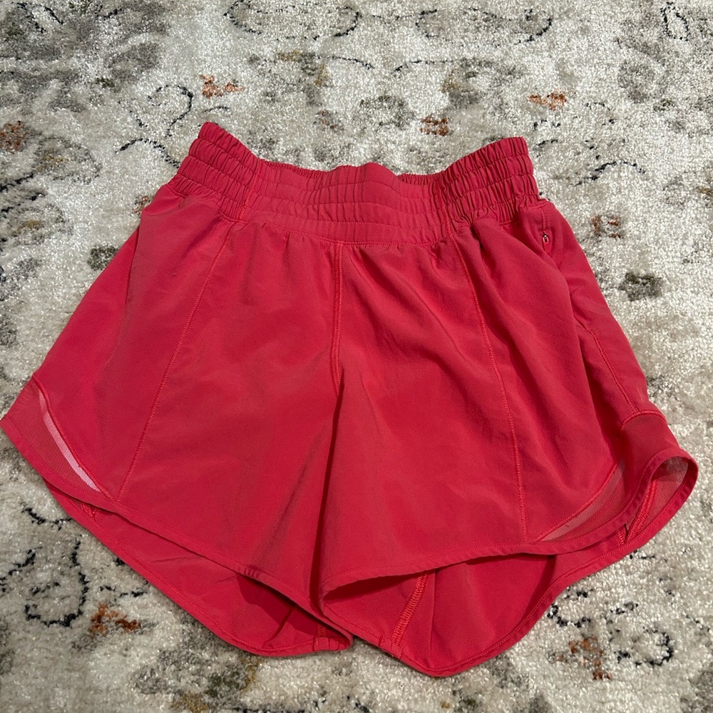 lululemon athletica Vibrant Red Athletic Shorts